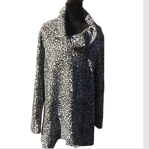 Philosophy Leopard Print Tunic Sweater Cowl Neck